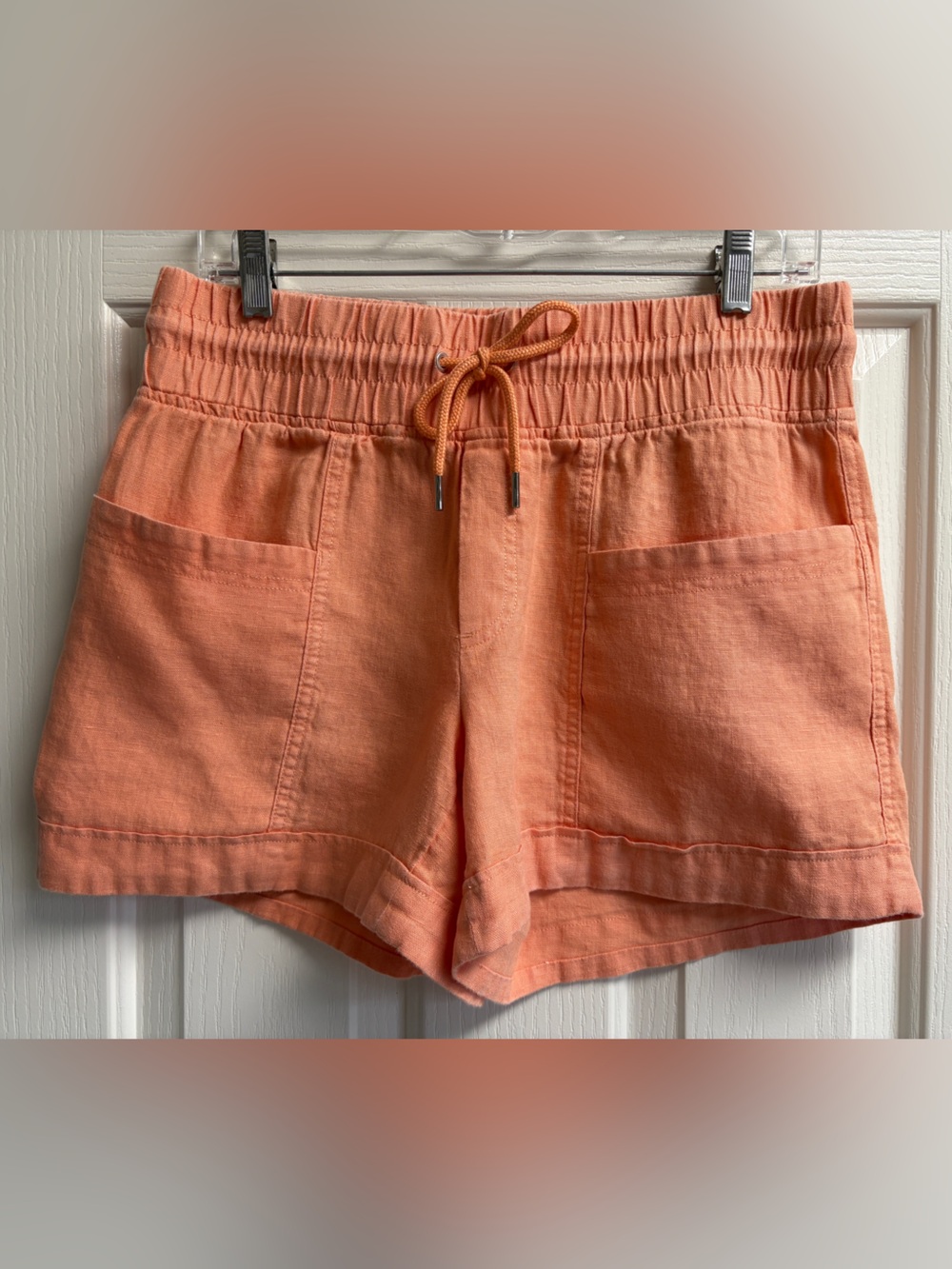 Athleta Linen Cabo 4” Shorts - Orange